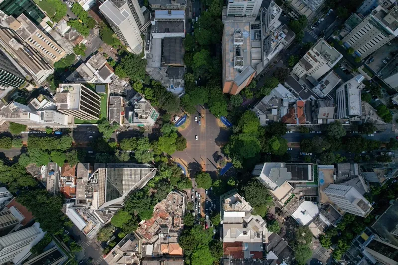 Vista aérea da Savassi, Belo Horizonte